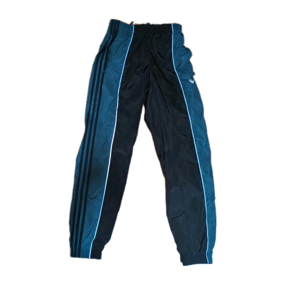 Adidas Rekive Track Pants Mens Sz M Retro Running Casual Joggers Teal Black